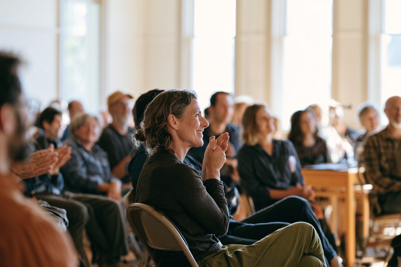 A warm round of applause at a community event in Sault Ste. Marie